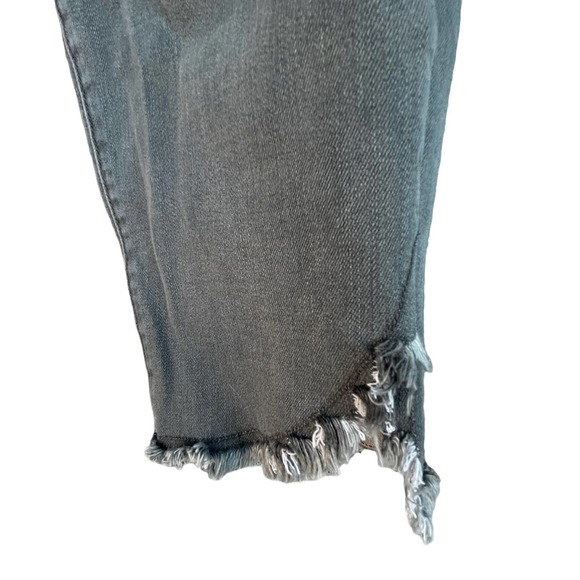 Lane Bryant Jeans Womens Plus Size 24 Gray Distressed Tulip Hem Mid Rise - Picture 3 of 11